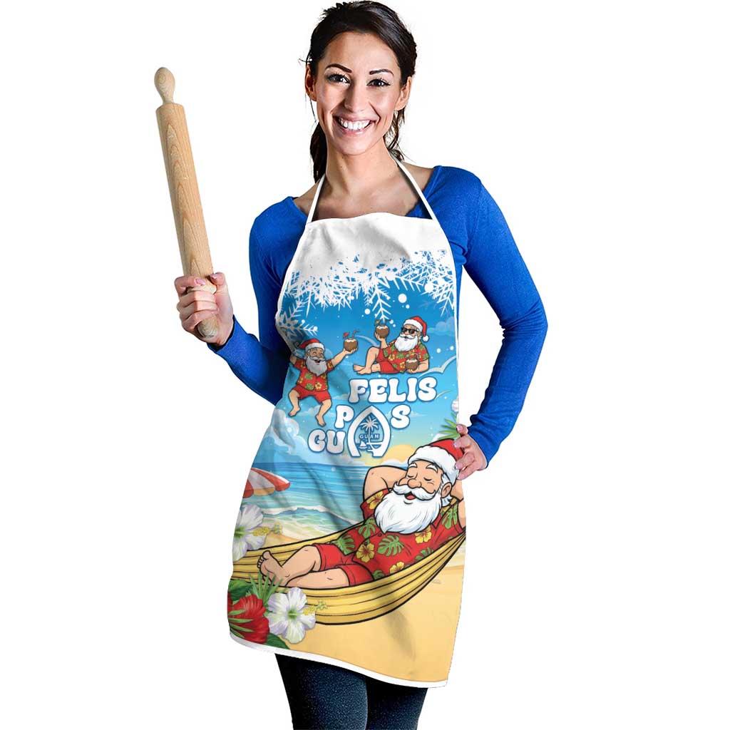 Guam Christmas Apron Felis Pasgua Chilling Santa - Polynesian Pride