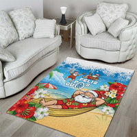 Guam Christmas Area Rug Felis Pasgua Chilling Santa - Polynesian Pride