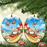 Guam Christmas Ceramic Ornament Felis Pasgua Chilling Santa - Polynesian Pride