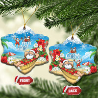 Guam Christmas Ceramic Ornament Felis Pasgua Chilling Santa - Polynesian Pride