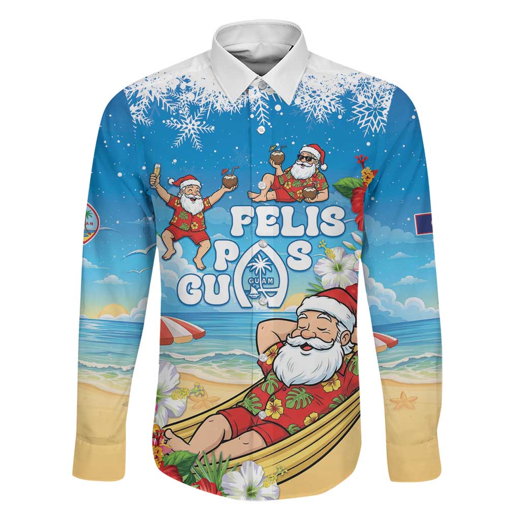 Guam Christmas Family Matching Mermaid Dress and Hawaiian Shirt Felis Pasgua Chilling Santa - Polynesian Pride