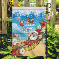 Guam Christmas Garden Flag Felis Pasgua Chilling Santa - Polynesian Pride