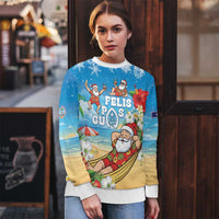 Guam Christmas Ugly Christmas Sweater Felis Pasgua Chilling Santa - Polynesian Pride