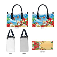 Guam Christmas Leather Bag Felis Pasgua Chilling Santa - Polynesian Pride