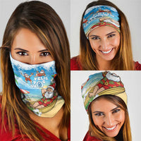 Guam Christmas Neck Gaiter Felis Pasgua Chilling Santa - Polynesian Pride