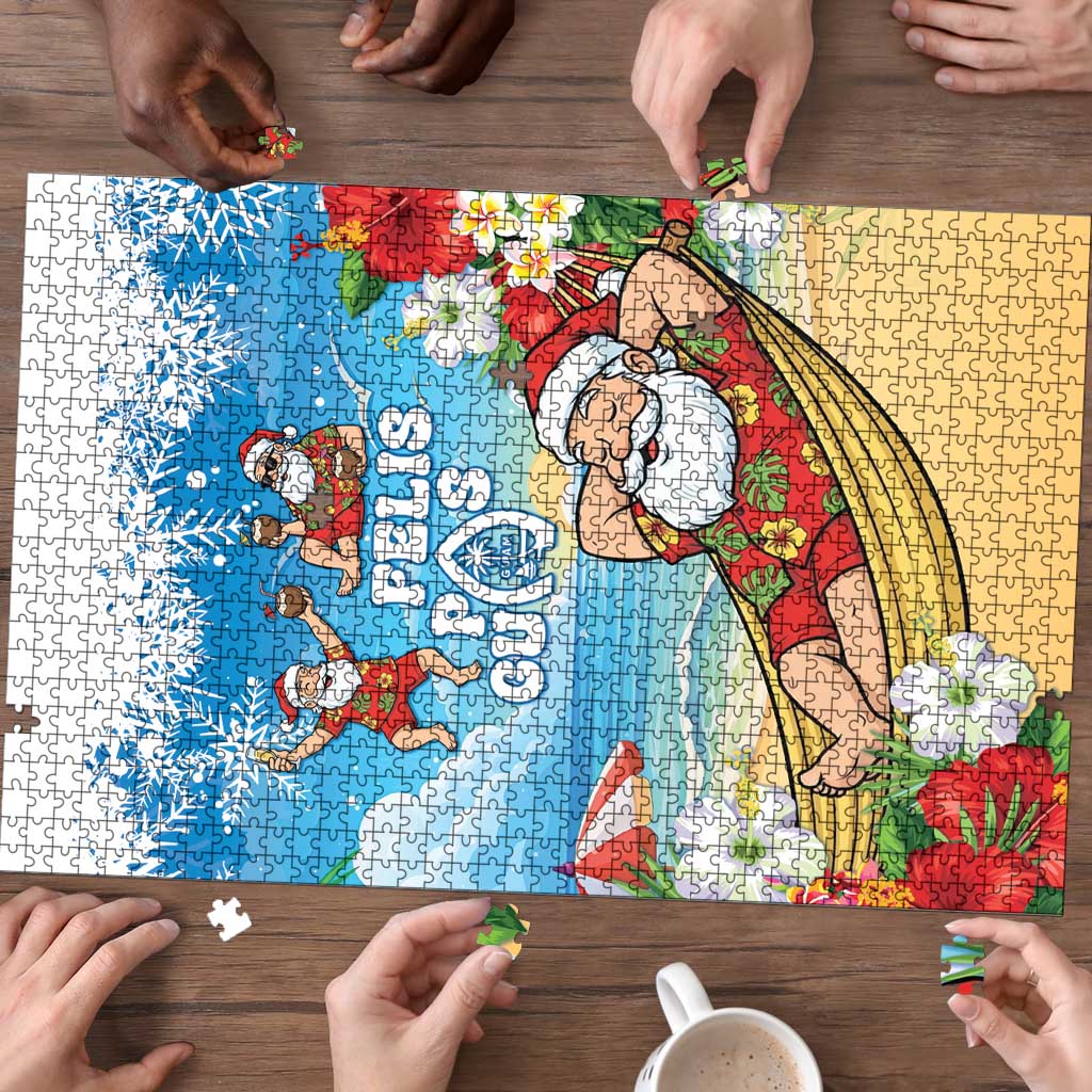Guam Christmas Puzzle Felis Pasgua Chilling Santa - Polynesian Pride