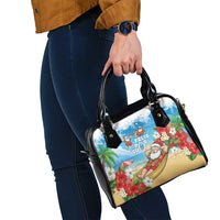 Guam Christmas Shoulder Handbag Felis Pasgua Chilling Santa - Polynesian Pride