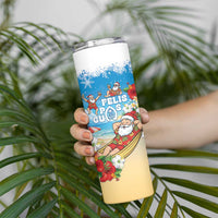 Guam Christmas Skinny Tumbler Felis Pasgua Chilling Santa - Polynesian Pride