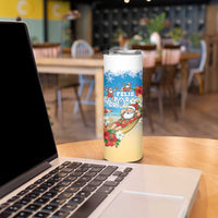 Guam Christmas Skinny Tumbler Felis Pasgua Chilling Santa - Polynesian Pride