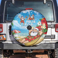 Guam Christmas Spare Tire Cover Felis Pasgua Chilling Santa - Polynesian Pride