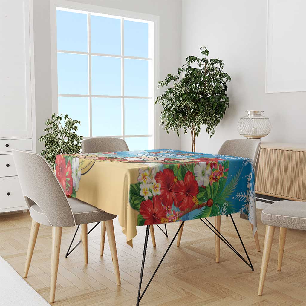 Guam Christmas Tablecloth Felis Pasgua Chilling Santa - Polynesian Pride