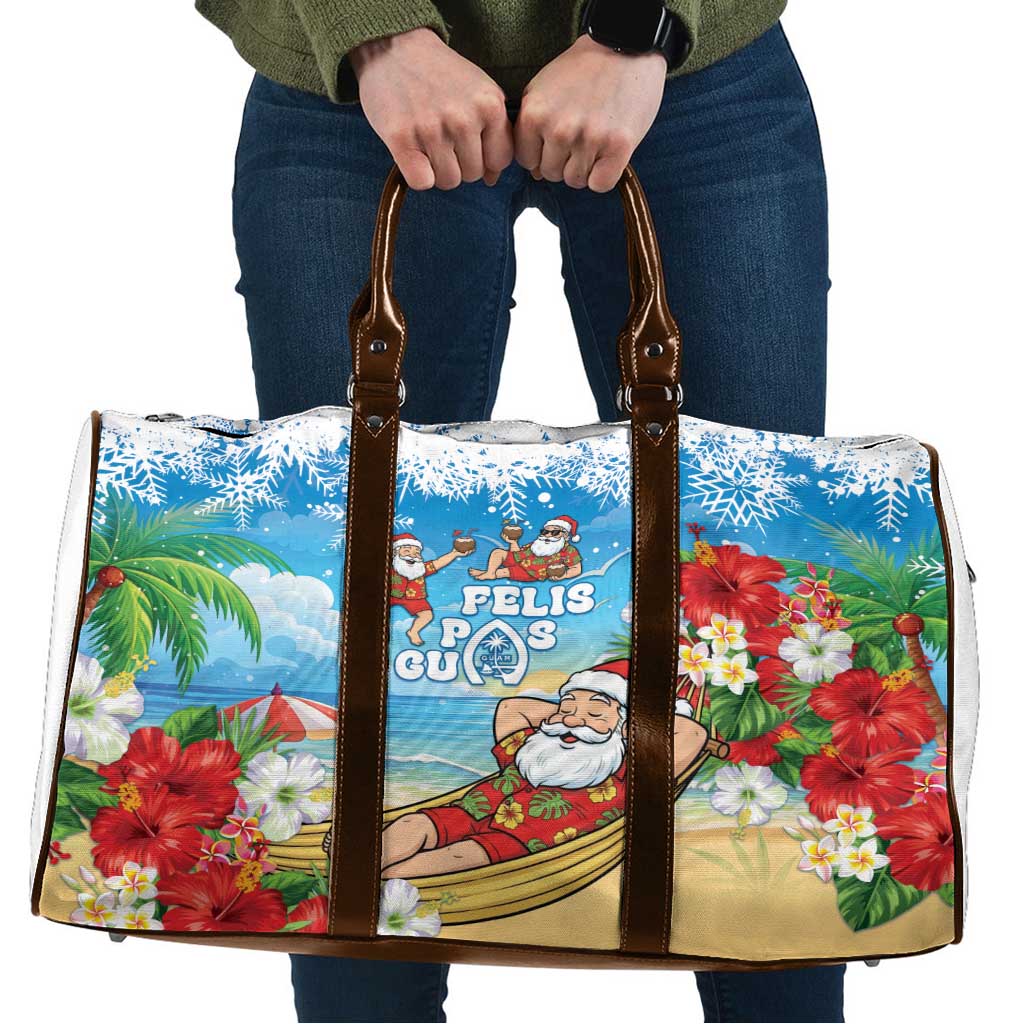 Guam Christmas Travel Bag Felis Pasgua Chilling Santa - Polynesian Pride