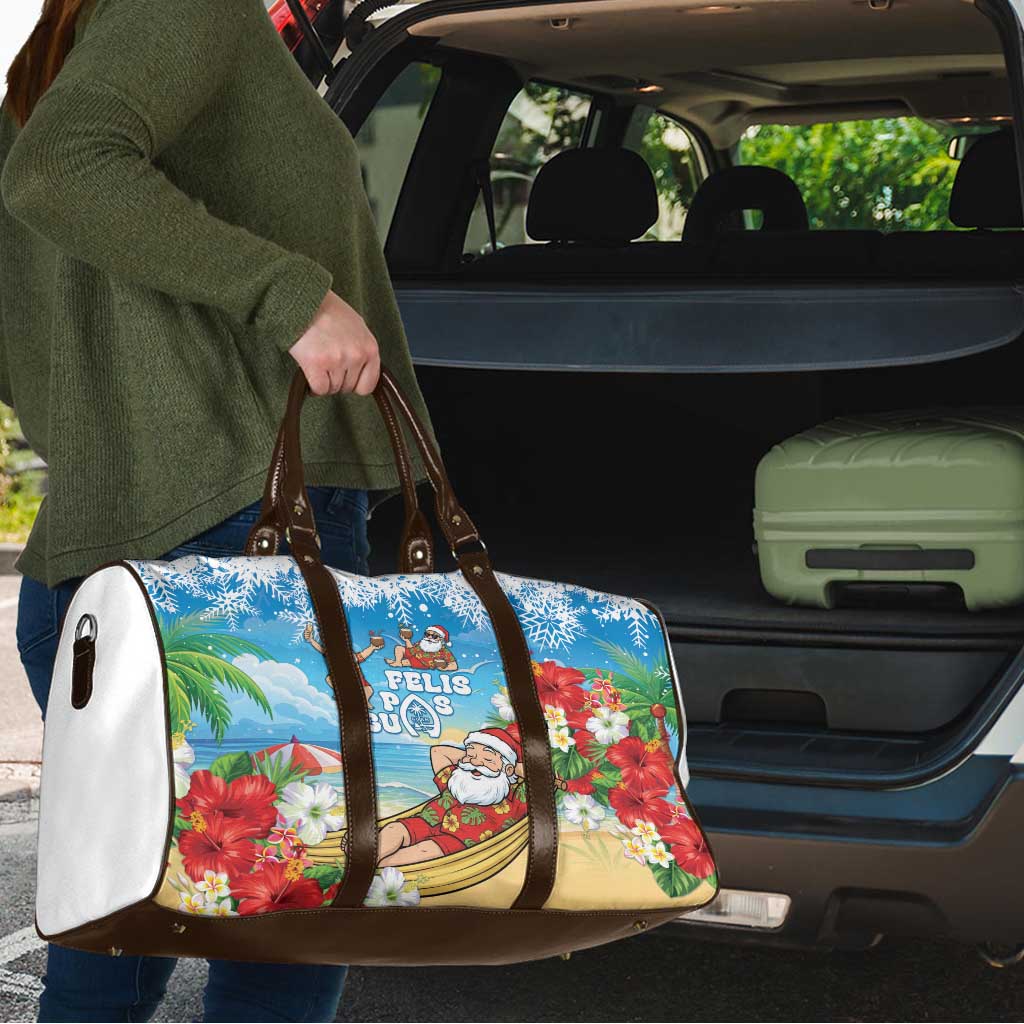 Guam Christmas Travel Bag Felis Pasgua Chilling Santa - Polynesian Pride