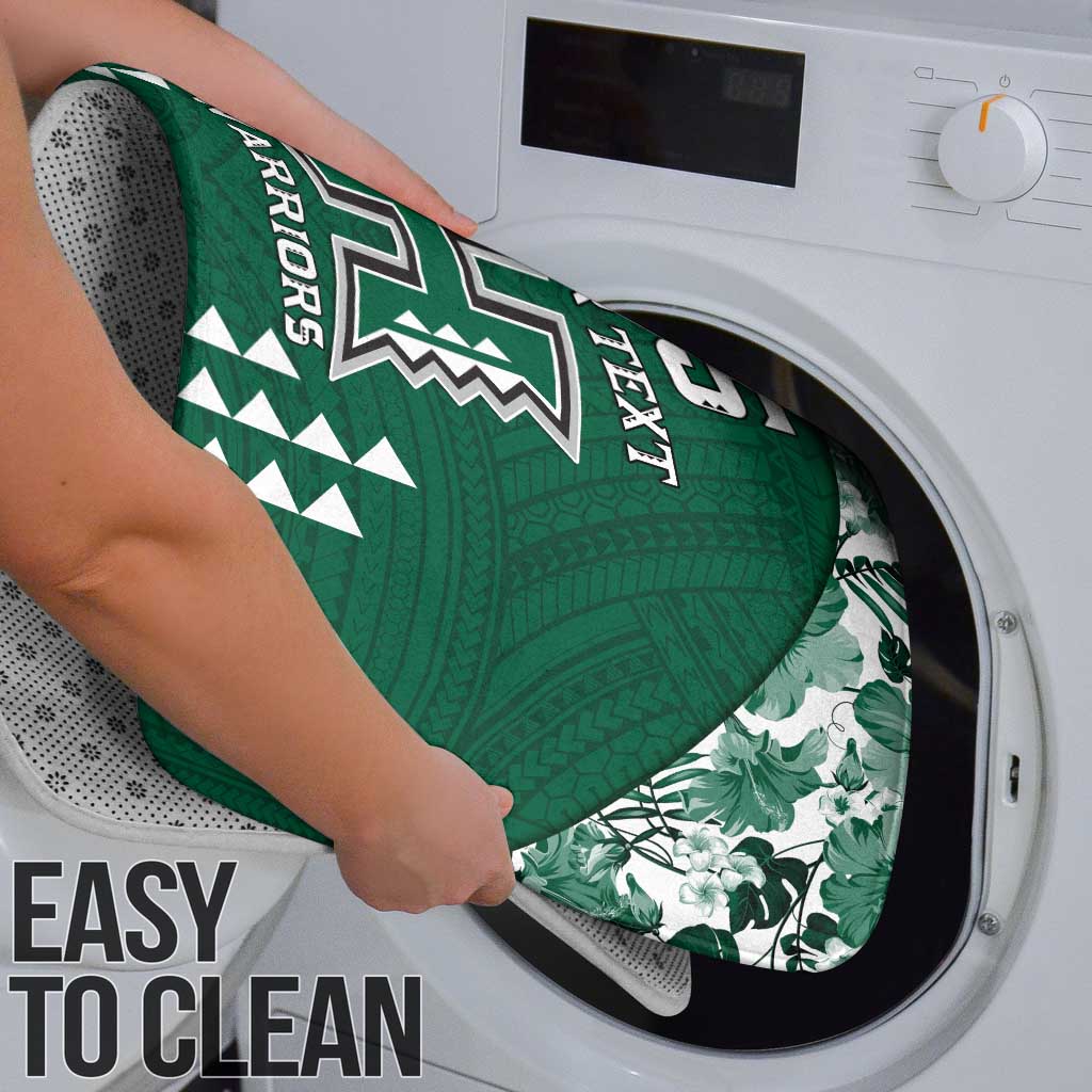 Custom Hawaii Football Bathroom Set Rainbow Warriors Tropical Vibes - Polynesian Pride