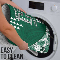 Custom Hawaii Football Bathroom Set Rainbow Warriors Tropical Vibes - Polynesian Pride