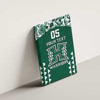 Custom Hawaii Football Canvas Wall Art Rainbow Warriors Tropical Vibes - Polynesian Pride