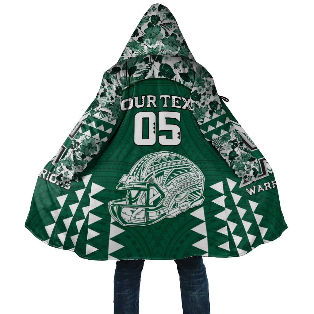 Custom Hawaii Football Cloak Rainbow Warriors Tropical Vibes - Polynesian Pride