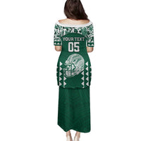 Custom Hawaii Football Family Matching Puletasi and Hawaiian Shirt Rainbow Warriors Tropical Vibes - Polynesian Pride