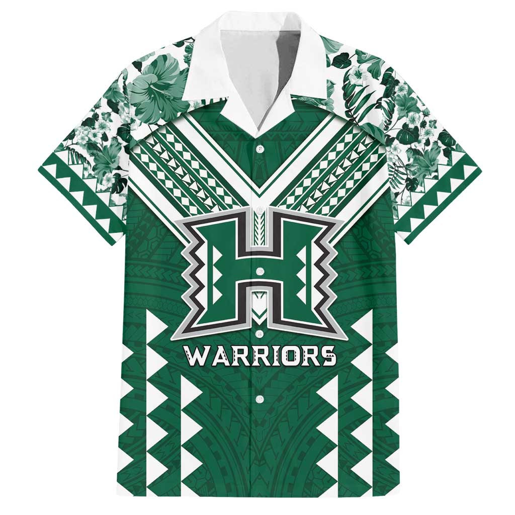 Custom Hawaii Football Family Matching Summer Maxi Dress and Hawaiian Shirt Rainbow Warriors Tropical Vibes - Polynesian Pride