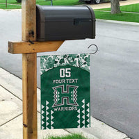 Custom Hawaii Football Garden Flag Rainbow Warriors Tropical Vibes - Polynesian Pride