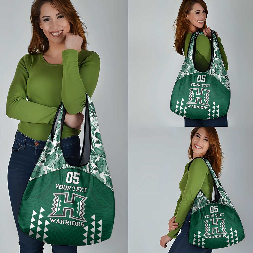 Custom Hawaii Football Grocery Bag Rainbow Warriors Tropical Vibes - Polynesian Pride