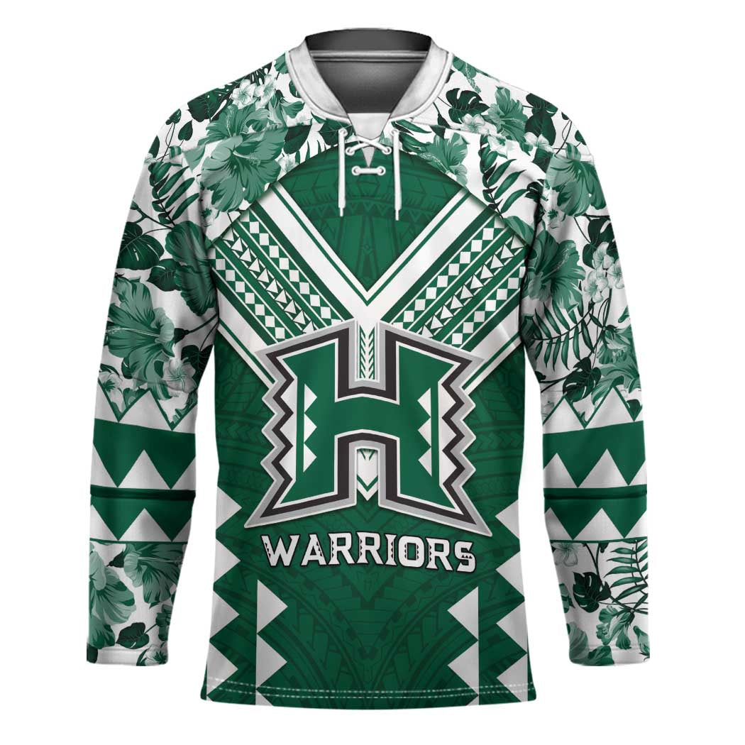 Custom Hawaii Football Hockey Jersey Rainbow Warriors Tropical Vibes - Polynesian Pride