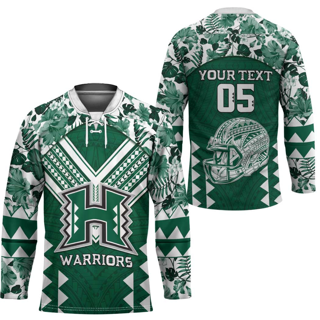 Custom Hawaii Football Hockey Jersey Rainbow Warriors Tropical Vibes - Polynesian Pride