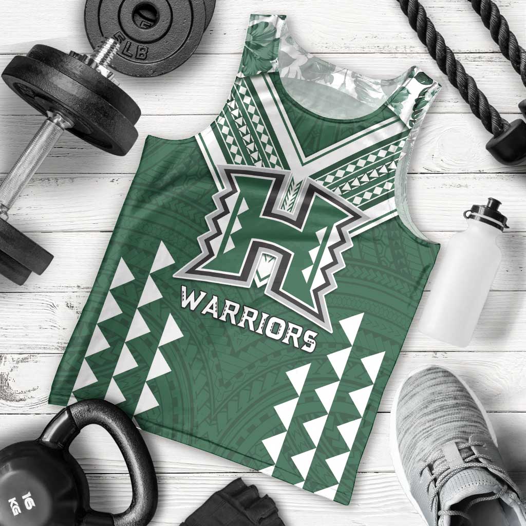 Custom Hawaii Football Men Tank Top Rainbow Warriors Tropical Vibes - Polynesian Pride
