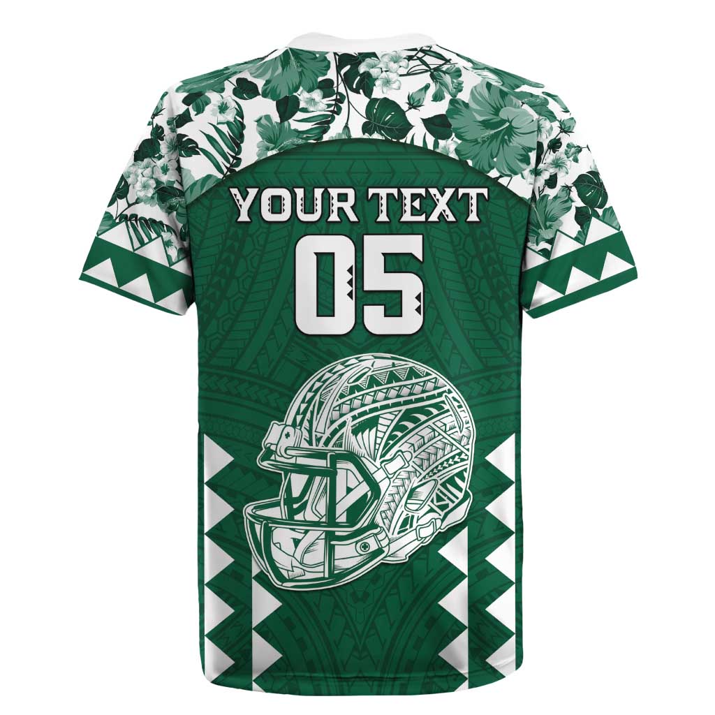 Custom Hawaii Football Rugby Jersey Rainbow Warriors Tropical Vibes - Polynesian Pride