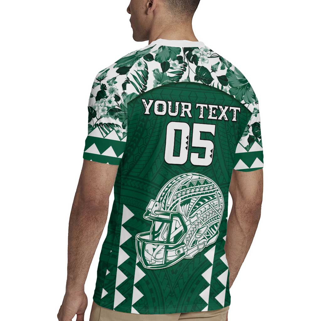 Custom Hawaii Football Rugby Jersey Rainbow Warriors Tropical Vibes - Polynesian Pride