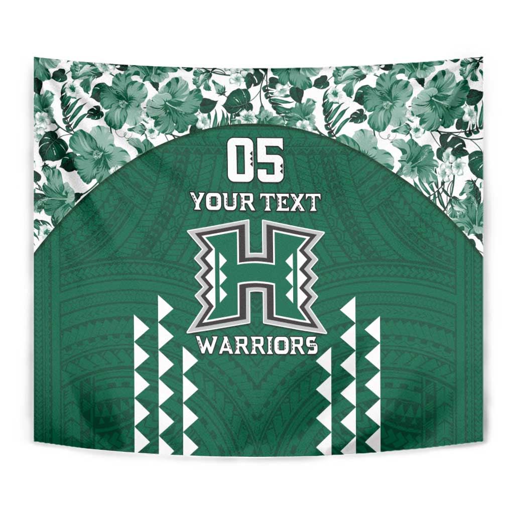 Custom Hawaii Football Tapestry Rainbow Warriors Tropical Vibes - Polynesian Pride