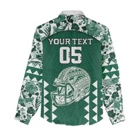 Custom Hawaii Football Women Casual Shirt Rainbow Warriors Tropical Vibes - Polynesian Pride