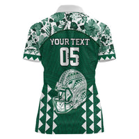 Custom Hawaii Football Women Polo Shirt Rainbow Warriors Tropical Vibes - Polynesian Pride