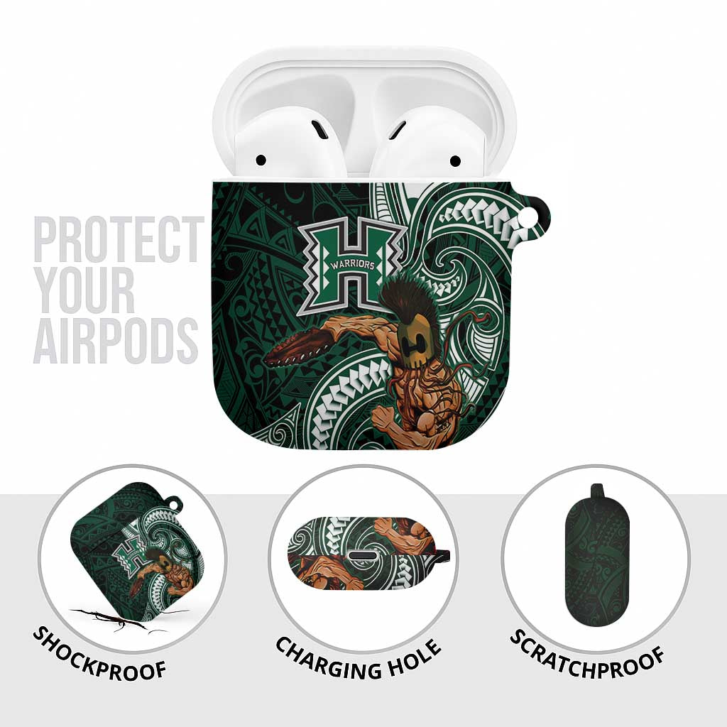 Hawaii Ikaika Warrior Football AirPods Case Polynesian Tribal Tattoo - Polynesian Pride