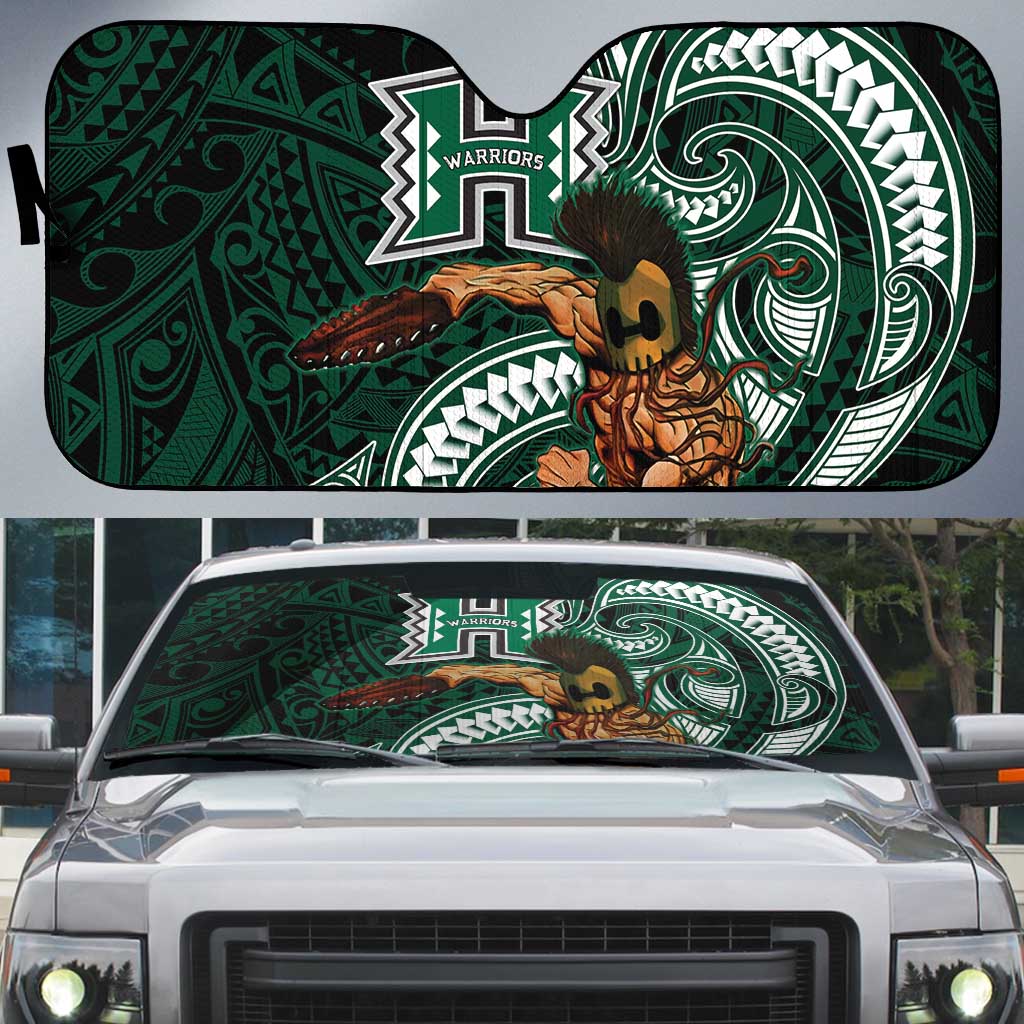 Hawaii Ikaika Warrior Football Auto Sun Shade Polynesian Tribal Tattoo - Polynesian Pride