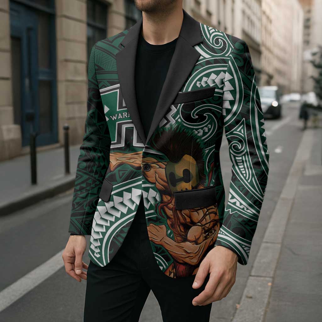 Hawaii Ikaika Warrior Football Blazer Polynesian Tribal Tattoo - Polynesian Pride