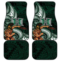 Hawaii Ikaika Warrior Football Car Mats Polynesian Tribal Tattoo - Polynesian Pride