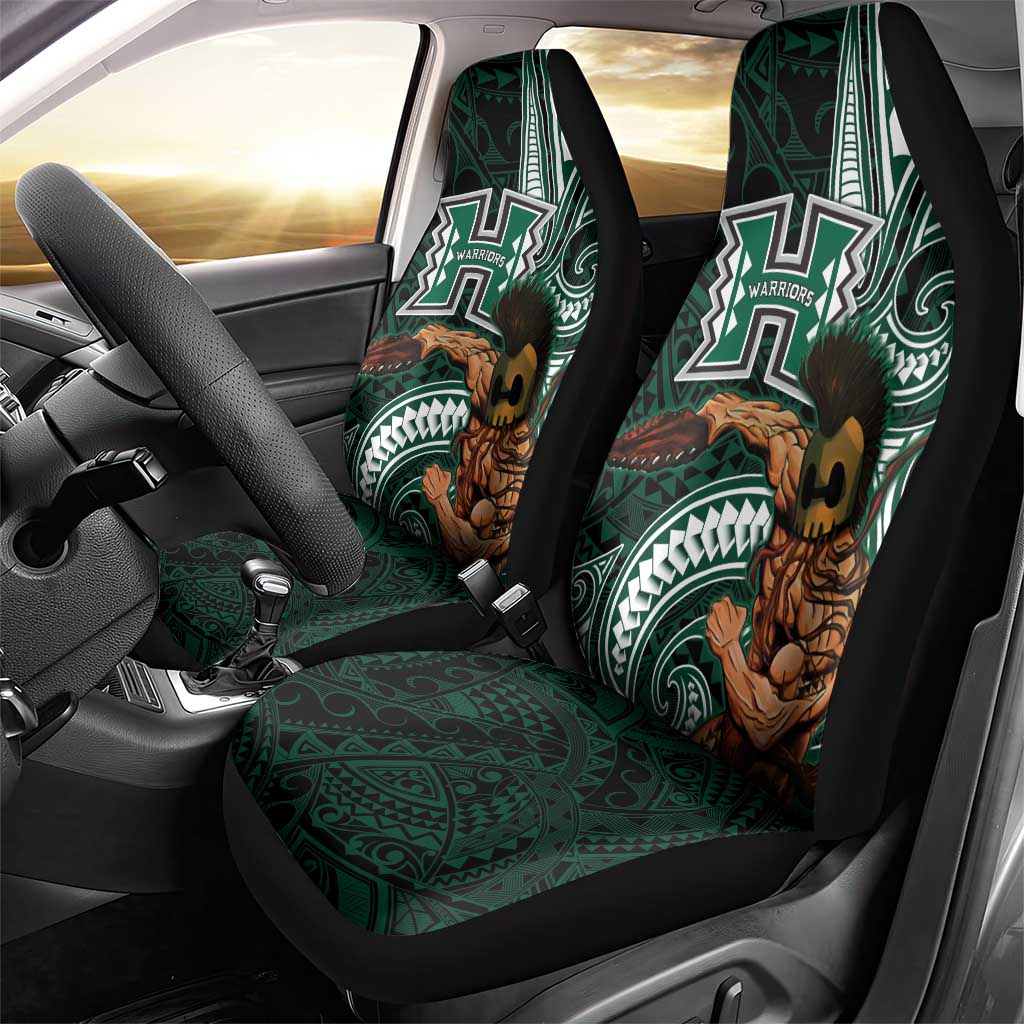 Hawaii Ikaika Warrior Football Car Seat Cover Polynesian Tribal Tattoo - Polynesian Pride