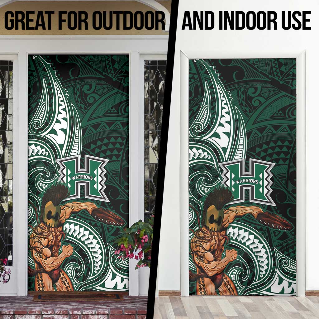 Hawaii Ikaika Warrior Football Door Cover Polynesian Tribal Tattoo - Polynesian Pride