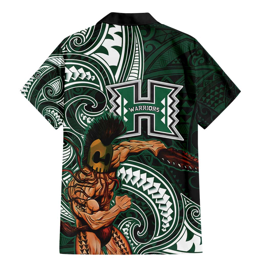 Hawaii Ikaika Warrior Football Family Matching Mermaid Dress and Hawaiian Shirt Polynesian Tribal Tattoo - Polynesian Pride