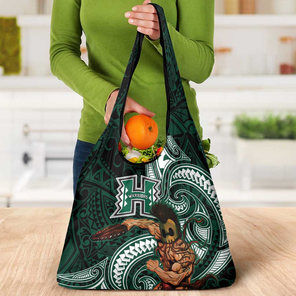 Hawaii Ikaika Warrior Football Grocery Bag Polynesian Tribal Tattoo - Polynesian Pride