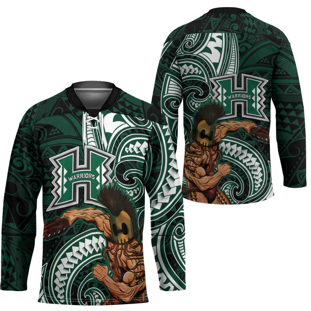Hawaii Ikaika Warrior Football Hockey Jersey Polynesian Tribal Tattoo - Polynesian Pride