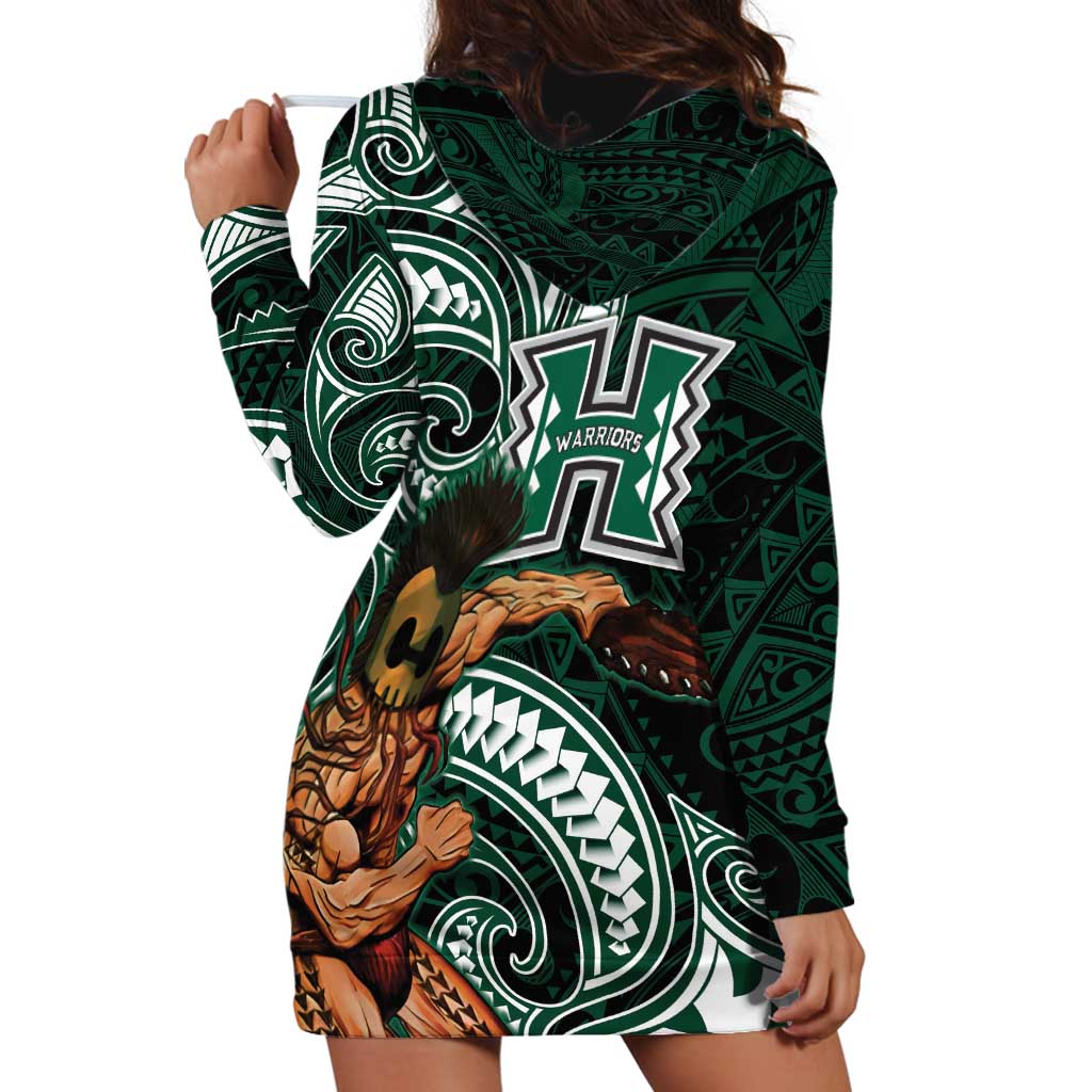 Hawaii Ikaika Warrior Football Hoodie Dress Polynesian Tribal Tattoo - Polynesian Pride