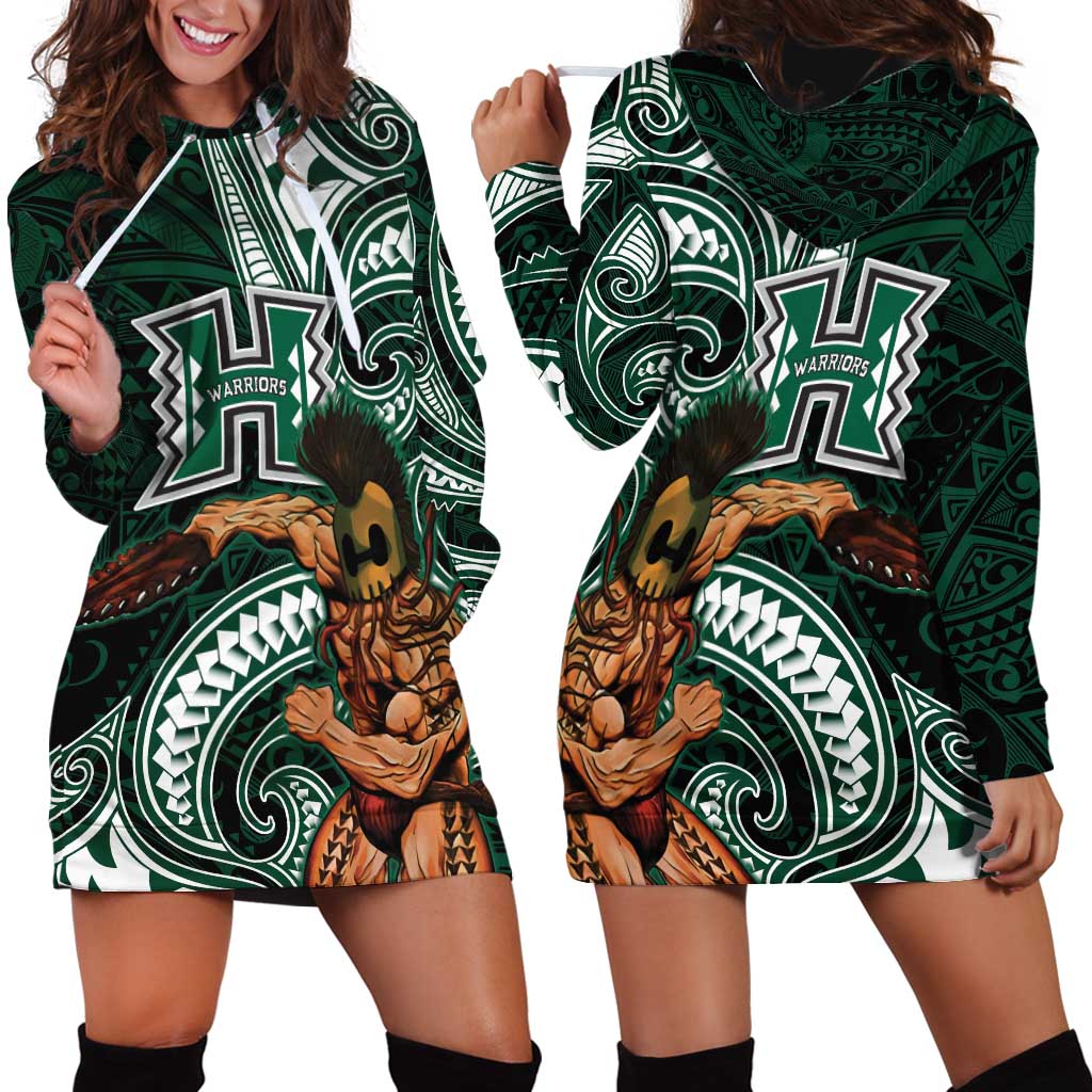 Hawaii Ikaika Warrior Football Hoodie Dress Polynesian Tribal Tattoo - Polynesian Pride