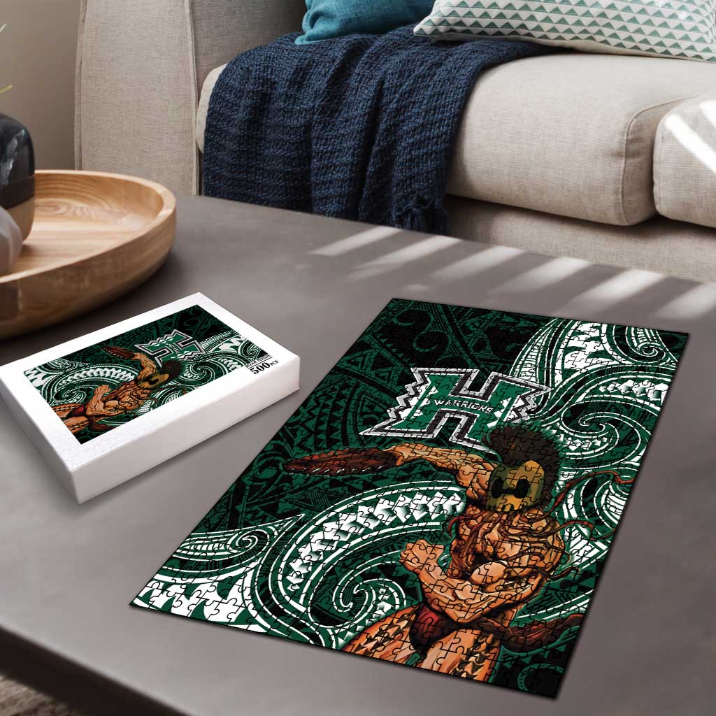 Hawaii Ikaika Warrior Football Puzzle Polynesian Tribal Tattoo - Polynesian Pride