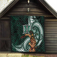 Hawaii Ikaika Warrior Football Quilt Polynesian Tribal Tattoo - Polynesian Pride