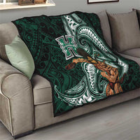 Hawaii Ikaika Warrior Football Quilt Polynesian Tribal Tattoo - Polynesian Pride