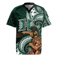 Hawaii Ikaika Warrior Football Rugby Jersey Polynesian Tribal Tattoo LT05 Black - Polynesian Pride