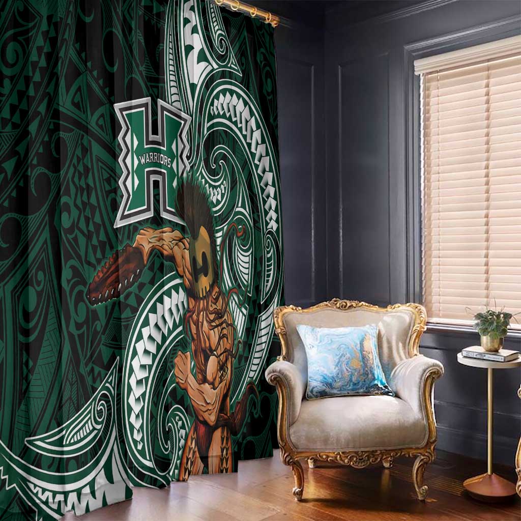 Hawaii Ikaika Warrior Football Window Curtain Polynesian Tribal Tattoo - Polynesian Pride