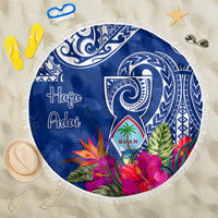 Hafa Adai Guam History and Chamorro Heritage Day Beach Blanket Blue Latte Stone LT05 One Size 150cm Blue - Polynesian Pride